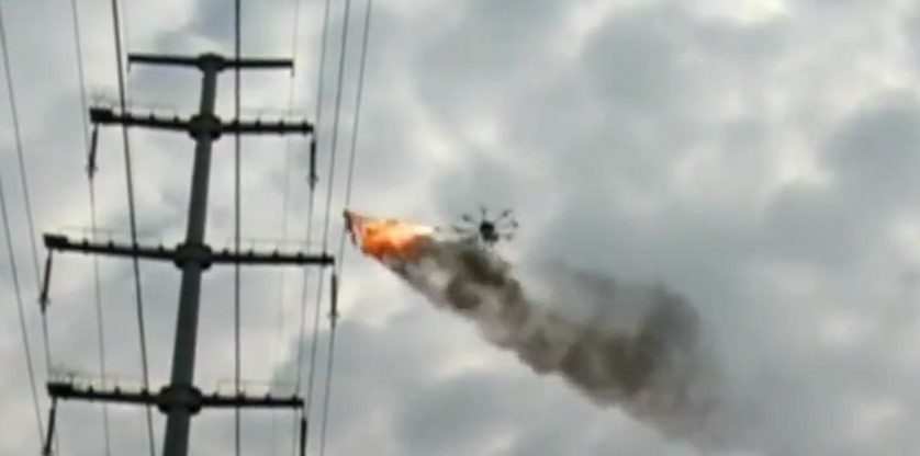 Viral Video: China Utility Uses Flame Throwing Drone To Clean Power Lines
